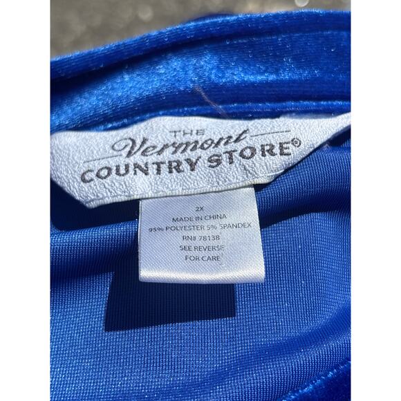 Vermont Country Store Velour Shirt Top Blouse Size 2X Plus Super Soft Pockets - Picture 4 of 8
